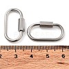 Non-Tarnish 304 Stainless Steel Screw Carabiner Lock Charms STAS-H107-04C-P-3