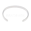 Non-Tarnish 304 Stainless Steel Open Cuff Plain Bangles BJEW-H591-01P-01-3