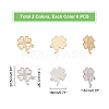 12Pcs 2 Colors 304 Stainless Steel Pendant Cabochon Settings For Enamel STAS-UN0028-82-5