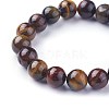 Natural Tiger Eye Beads Stretch Bracelets BJEW-F380-01-C18-2