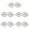 5Pcs Alloy & Crystal Rhinestone Snap Lock Clasps FIND-FH0008-91S-1