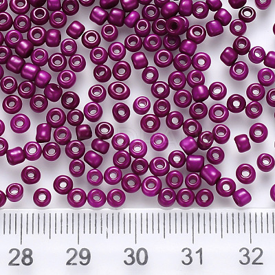6/0 Baking Paint Glass Round Seed Beads SEED-S036-01C-10-1
