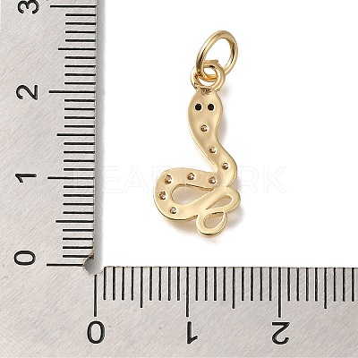 Brass Micro Pave Cubic Zirconia Pendants KK-Q001-14G-1
