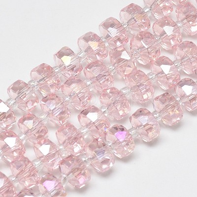 Electroplate Glass Beads Strands EGLA-Q083-10mm-A06-1