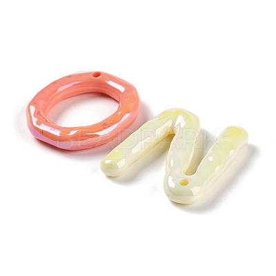 UV Plating Opaque Acrylic Pendants OACR-A027-13-1