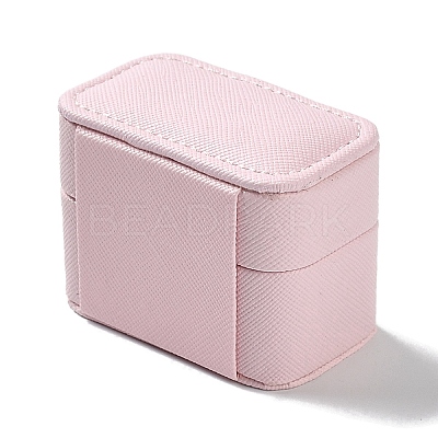 Rectangle PU Leather Jewelry Ring Storage Boxes CON-K002-06B-1