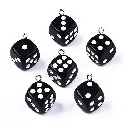 Opaque Epoxy Resin Pendants CRES-N025-12A-B01-1