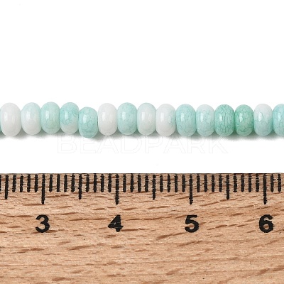 Cracked Opaque Glass Beads Strand X-GLAA-D306-A10-1
