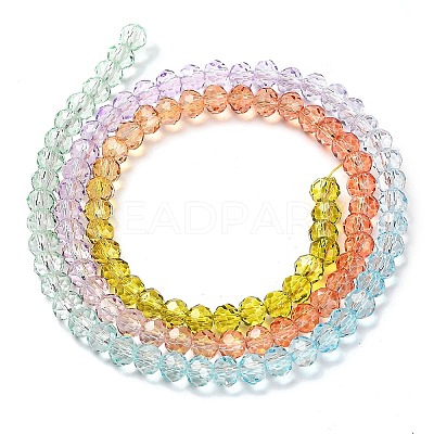 Transparent Painted Glass Beads Strands X1-DGLA-A034-T3mm-A12-1