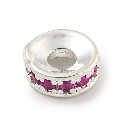 Brass Cubic Zirconia Spacer Beads KK-L215-004B-S01-1
