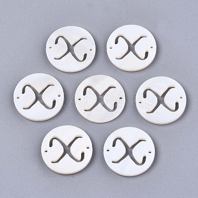 Natural Freshwater Shell Links Connectors SHEL-S276-120X-1