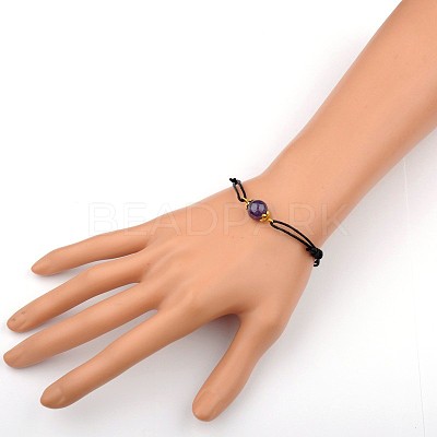 Gemstone Adjustable Link Bracelets BJEW-JB01554-05-1