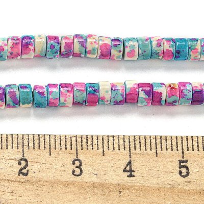 Baking Paint Synthetic Turquoise Beads Strands G-H060-02A-03-1
