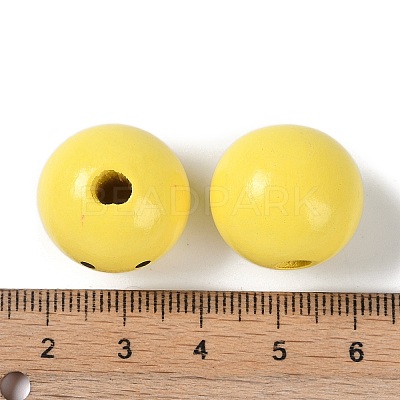 Animal Themes Printed Wood European Beads WOOD-M013-01E-1