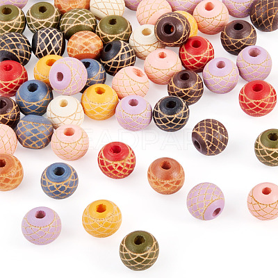 60Pcs Wood Beads WOOD-TA0002-79B-1
