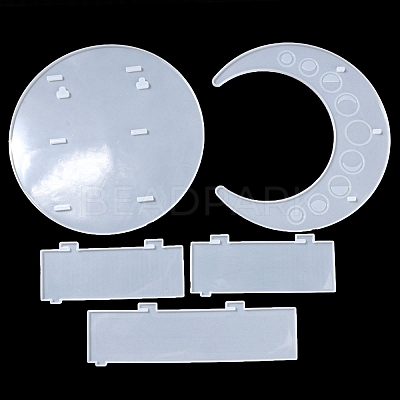 Moon Shape Floating Shelf DIY Silicone Molds Kit DIY-G093-02B-1