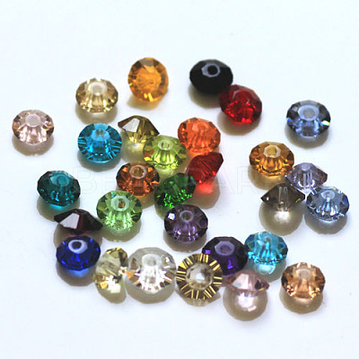 Imitation Austrian Crystal Beads SWAR-F061-3x6mm-M-1