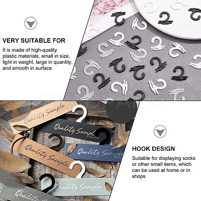 300Pcs 3 Colors Plastic Sock Hooks FIND-NB0002-89-1