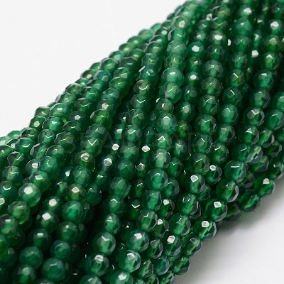 Dyed Natural White Jade Round Beads Strands G-E311-4mm-04-1