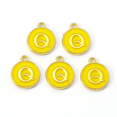 Golden Plated Alloy Enamel Charms LS-ENAM-S118-09Q-1