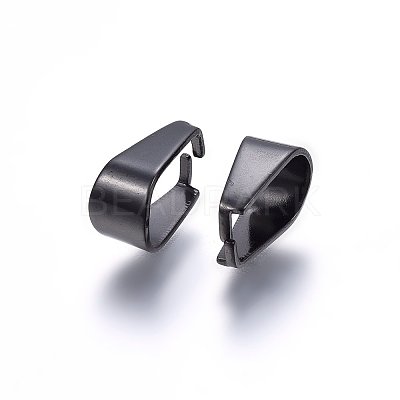 304 Stainless Steel Snap on Bails X-STAS-P214-08B-02-1