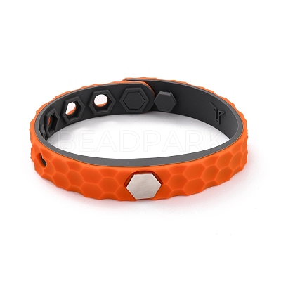 Flat Silicone Cord Bracelets BJEW-F421-01A-1
