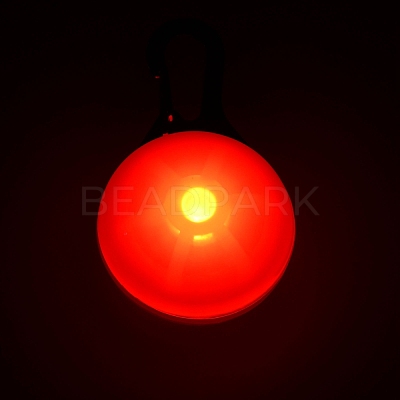 Plastic & Iron LED Collar Light AJEW-P080-08-1