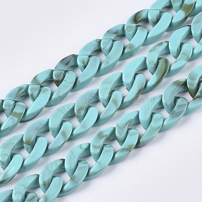 Handmade Acrylic Curb Chains SACR-N006-004A-1