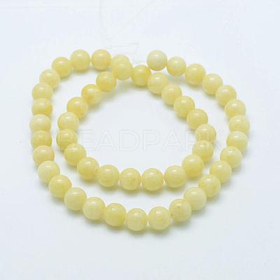 Natural Mashan Jade Round Beads Strands G-D263-10mm-XS06-1