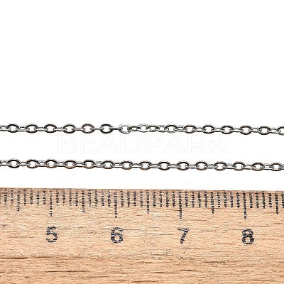 Non-Tarnish 304 Stainless Steel Cable Chain Necklace STAS-T040-PJ204-45-1