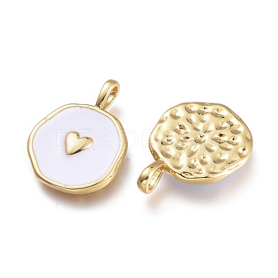 Brass Enamel Pendants KK-K248-04G-1