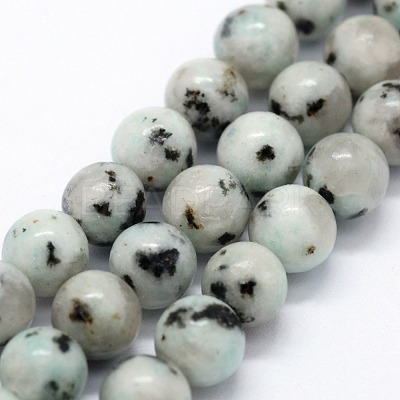 Natural Sesame Jasper/Kiwi Jasper Beads Strands G-I199-29-4mm-1