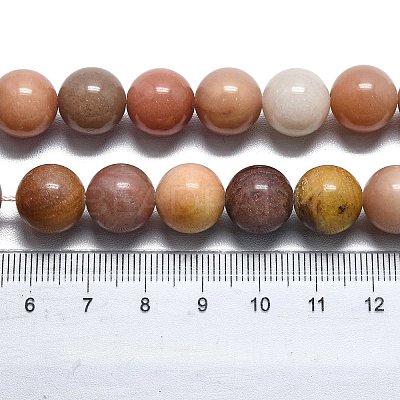 Natural Petrified Wood Round Beads Strands G-D356-C01-10mm-1