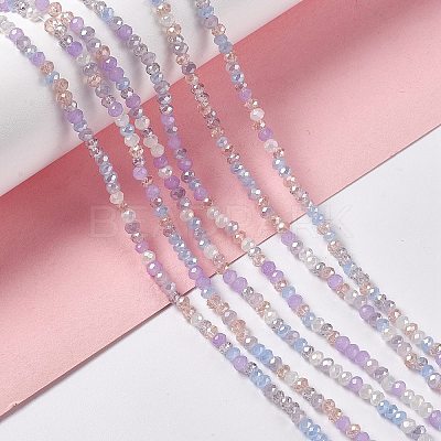 Electroplate Glass Beads Strands X-EGLA-S192-001A-B11-1