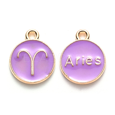 Alloy Enamel Pendants X-ENAM-S124-01A-01A-1