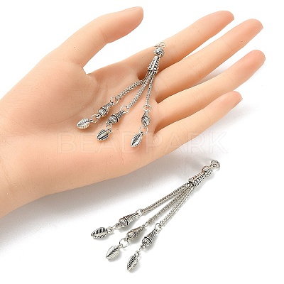 Tibetan Style Alloy Feather Tassel Big Pendants FIND-YW0003-92A-1