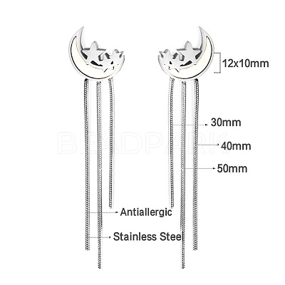 304 Stainless Steel & Shell Stud Earrings for Women WG2C931-02-1