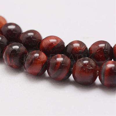 Natural Tiger Eye Bead Strands G-P230-14-6mm-1