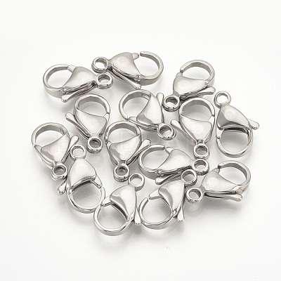 Non-Tarnish 304 Stainless Steel Lobster Claw Clasps X-STAS-T029-12-1