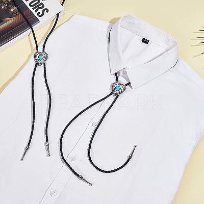 2Pcs PU Leather Bolo Tie Necklaces NJEW-ME0001-22A-1