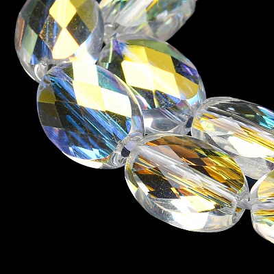 Electroplate Glass Beads Strands EGLA-C003-02-1