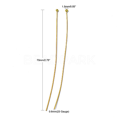 Brass Ball Head Pins LS-X-RP0.6x70mm-G-1