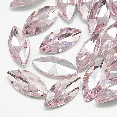 Pointed Back Glass Rhinestone Cabochons RGLA-T083-5x10mm-10-1