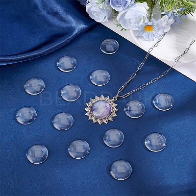 80Pcs Transparent Glass Cabochons GGLA-BBC0001-05-1