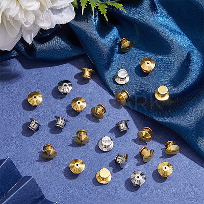 60Pcs 2 Colors Flat Round Alloy Cufflinks DIY-CY0002-51-1
