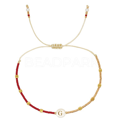 Glass Seed Beads Braided Bead Bracelets TY7987-7-1