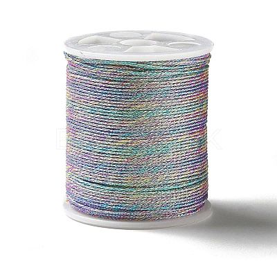 17M Rainbow Color Polyester Sewing Metallic Thread OCOR-E026-08A-1