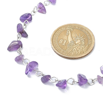 Natural Mixed Gemstone Chips Beaded Necklace NJEW-JN04311-1