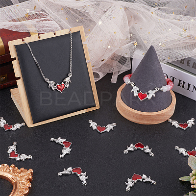 30Pcs Halloween Alloy Enamel Connector Charms FIND-SC0007-24-1