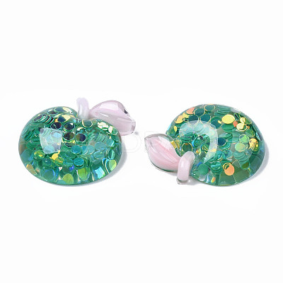Autumn Theme Transparent Epoxy Resin Cabochons CRES-N034-01-1